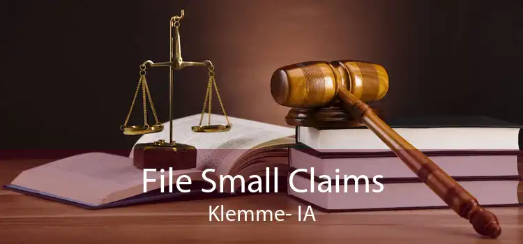 File Small Claims Klemme- IA